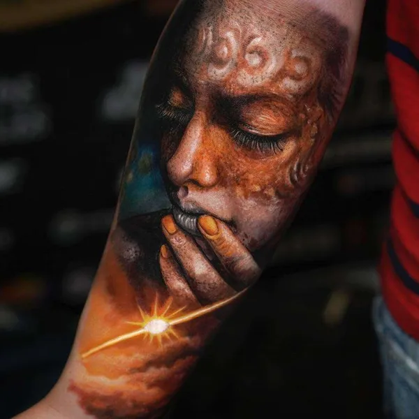 Авторская tattoo by Yomico Moreno in New York City