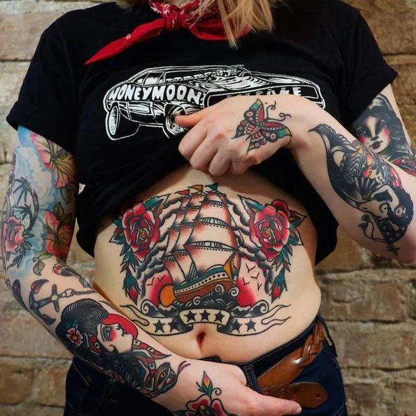 Traditional tattoo by Electric Martina