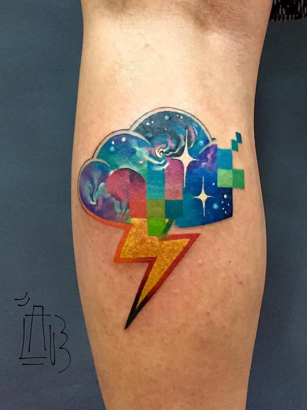 color illustrative татуировка на calf #23474 | Тату мастер Лёша Лауз