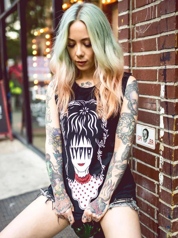 female color illustrative татуировка на full sleeve #21857 | Тату мастер Megan Massacre