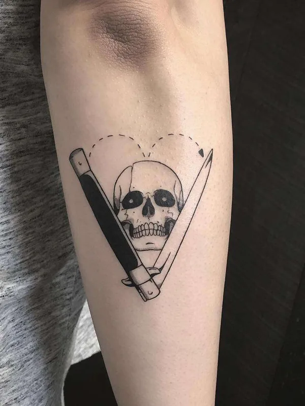 black blackwork tattoo auf forearm #21588 | Tätowierer Brendon Welfare Dentist