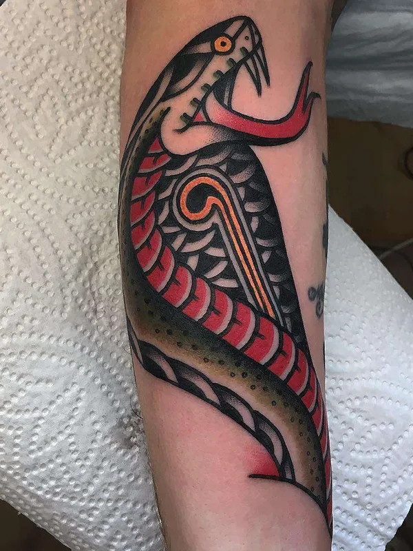 color traditional татуировка на forearm #21472 | Тату мастер Filip Henningsson