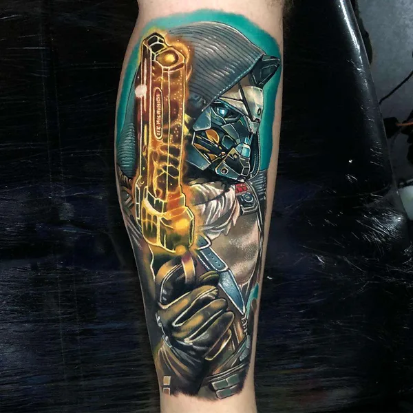Portrait tattoo by Alex Rattray in Edinburgh