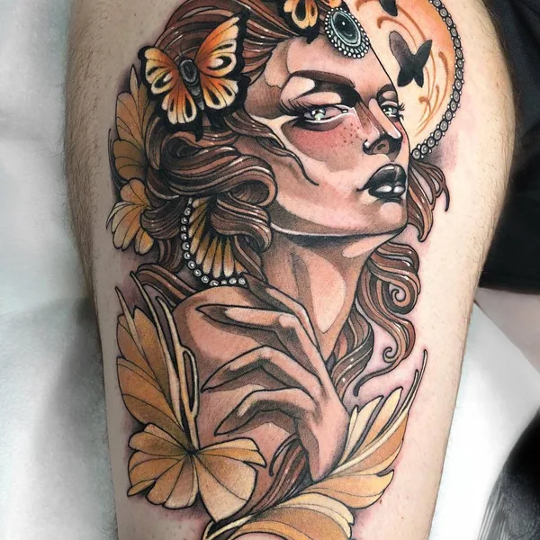Neo Traditional tattoo by Marty Early