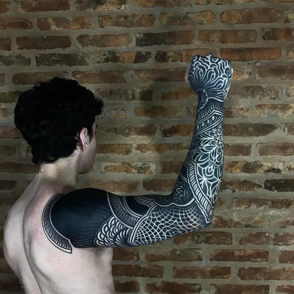 Graphic tattoo by Сharly Saconi in Buenos Aires