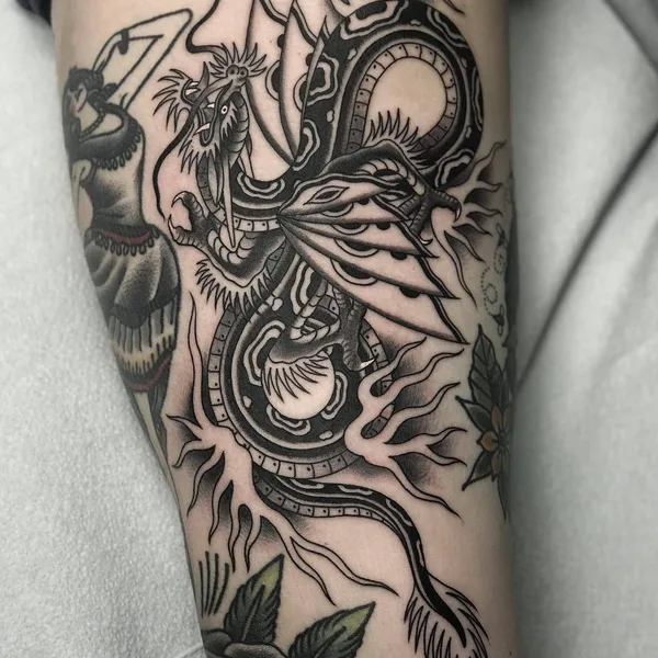 Old School tattoo by Javier Betancourt