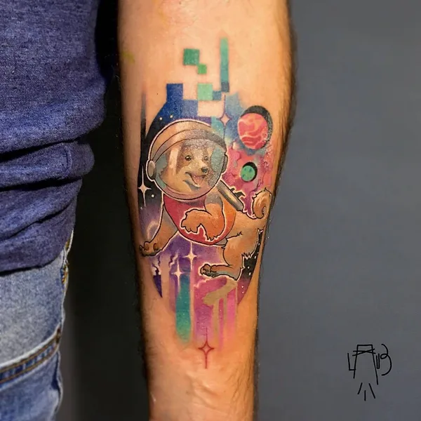 Нью Скул tattoo by Лёша Лауз in Москва