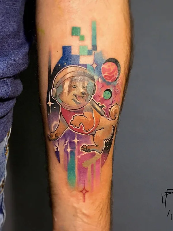 color illustrative татуировка на forearm #23478 | Тату мастер Лёша Лауз