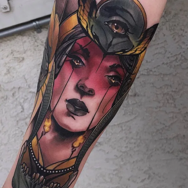Neo Traditional tattoo by Matt Tischler