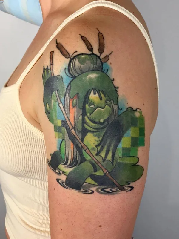 female color illustrative татуировка на upper arm #23480 | Тату мастер Лёша Лауз