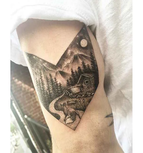black and grey black and grey tatuaje en bicep #152 | Tatuador Eva Krbdk