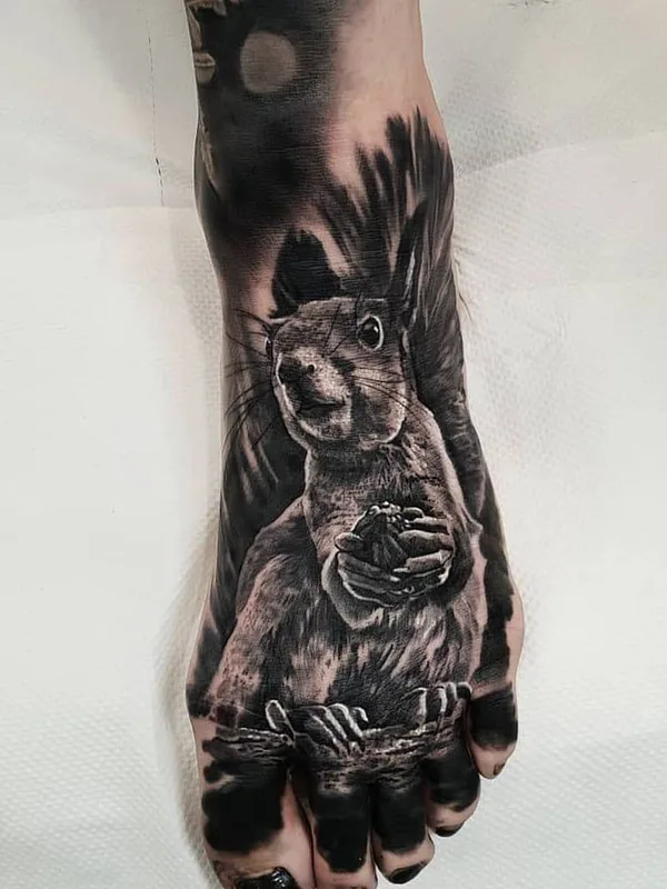 black and grey realism tattoo on foot #26044 | Tattoo Artist Nick Imms