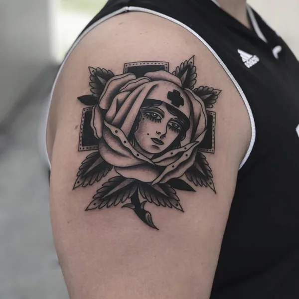 Old School tattoo by Javier Betancourt