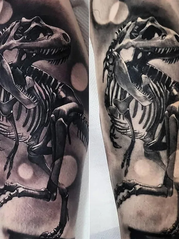 black and grey realism tattoo on calf #26048 | Tattoo Artist Nick Imms