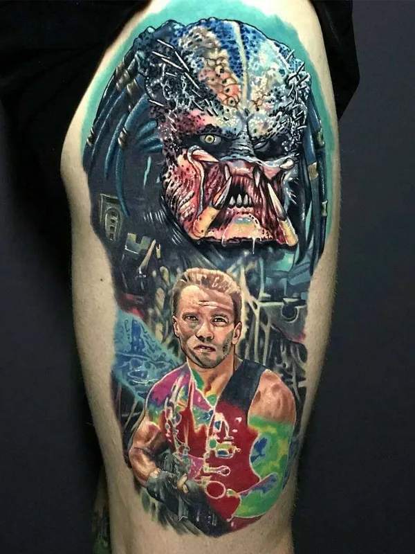 color realism tatouage sur thigh #22558 | Artiste tatoueur Alex Rattray