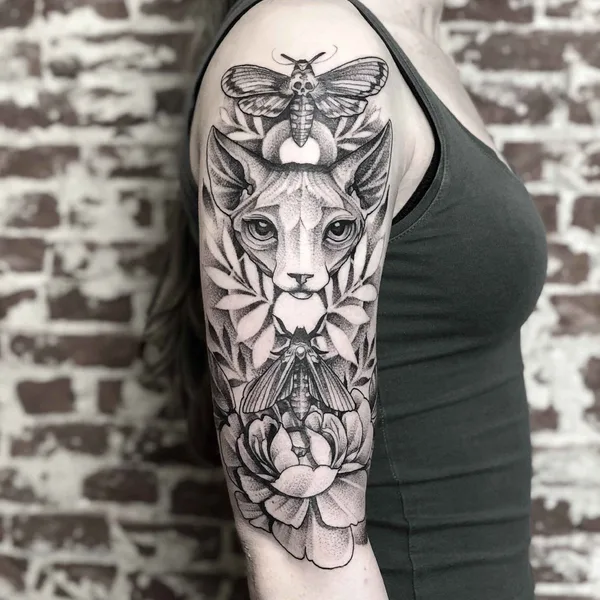 Dotwork tattoo by Taras Shtanko in Kyiv