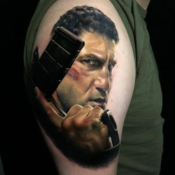 Portrait tattoo by Kirsten Pettitt in Sutton Coldfield