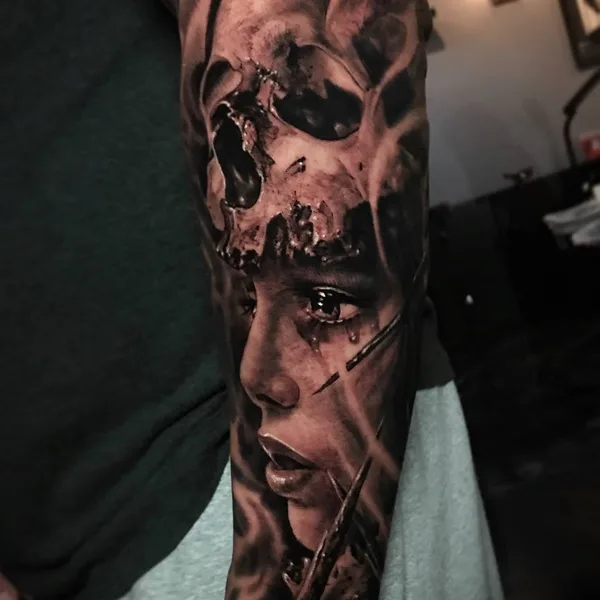 Horror tattoo by Danny Lepore