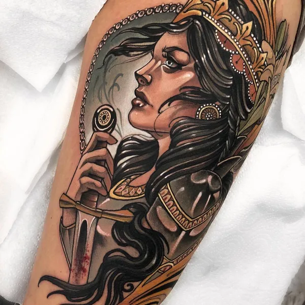 Neo Traditional tattoo by Marty Early