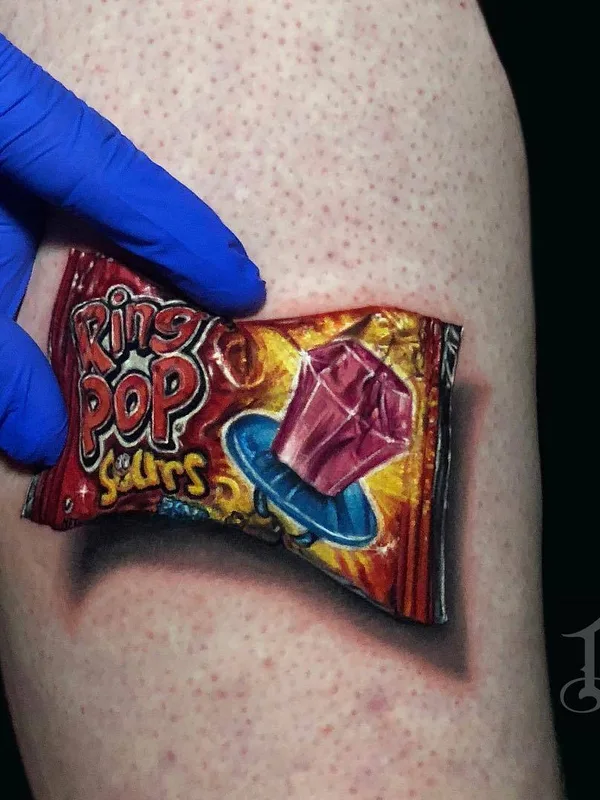 color realism татуировка на thigh #27303 | Тату мастер Mike DeVries