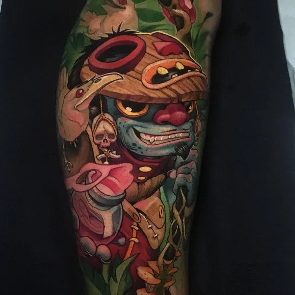 Нью Скул tattoo by Victor Chil in Barcelona