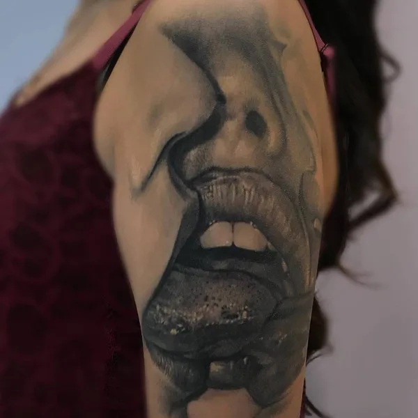Portrait tattoo by Zhang Po