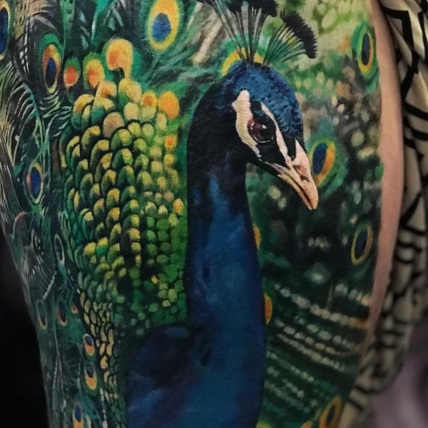 Portrait tattoo by Zhang Po