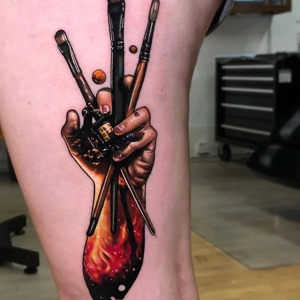 Portrait tattoo by Kirsten Pettitt in Sutton Coldfield