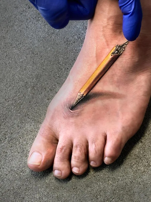 color realism татуировка на foot #27302 | Тату мастер Mike DeVries