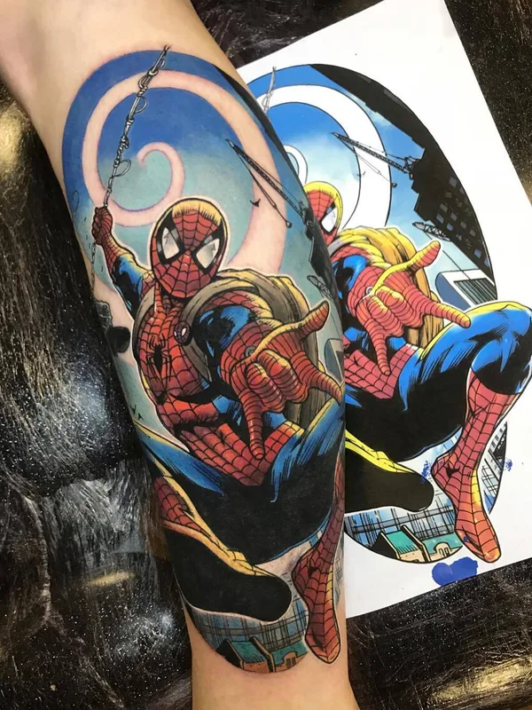 color comic tattoo on forearm #24793 | Tattoo Artist Brent Goudie