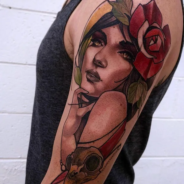 Neo Traditional tattoo by Matt Tischler