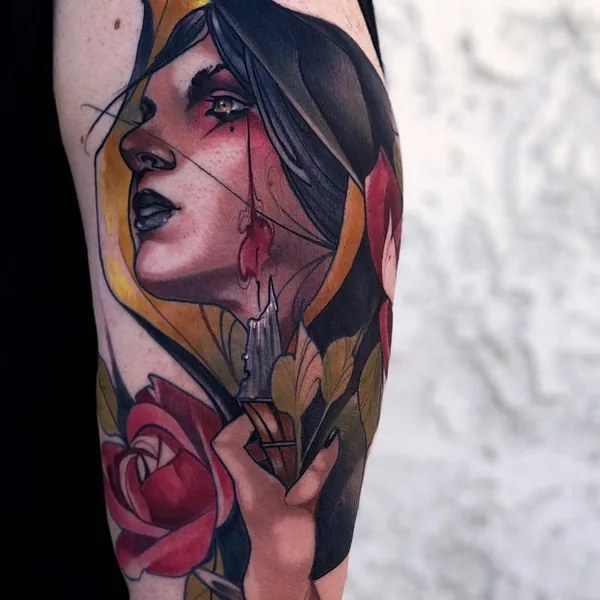 Neo Traditional tattoo by Matt Tischler