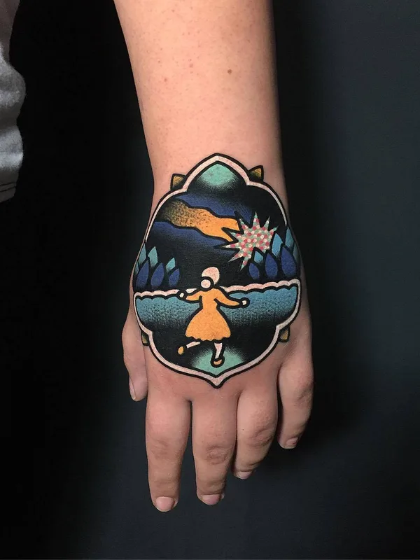 color illustrative татуировка на back of hand #27290 | Тату мастер David SZ