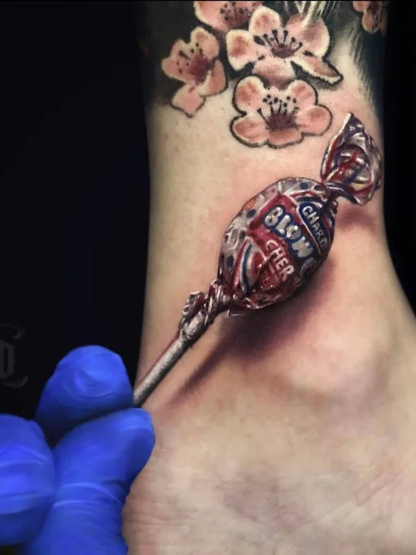color realism татуировка на ankle #27306 | Тату мастер Mike DeVries