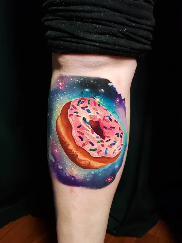 color realism tatouage sur calf #25596 | Artiste tatoueur Tyler Malek