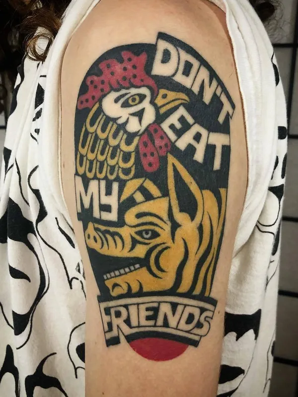 color illustrative tattoo on shoulder #26818 | Tattoo Artist Luxiano 31