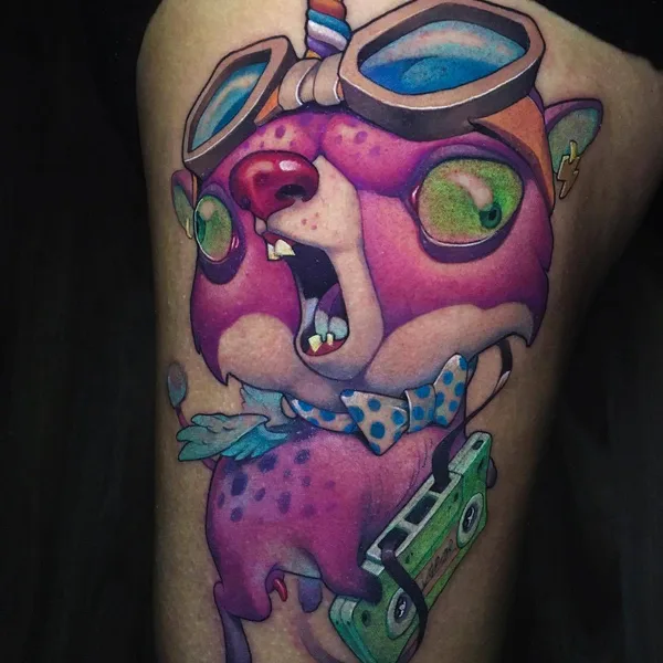 Нью Скул tattoo by Victor Chil in Barcelona