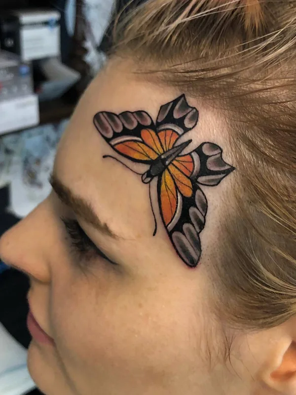 female color traditional Tatuagem em face #26620 | Tatuador Friedrich Übler