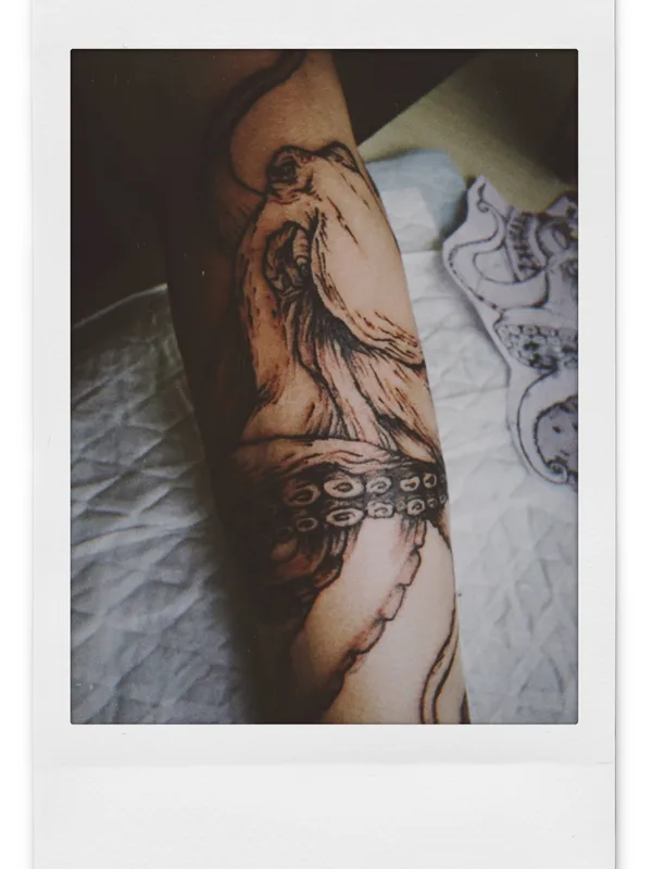 black and grey sketch татуировка на forearm #27149 | Тату мастер Анна Румяная