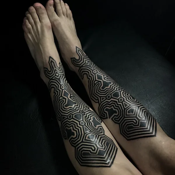 Graphic tattoo by Сharly Saconi in Buenos Aires