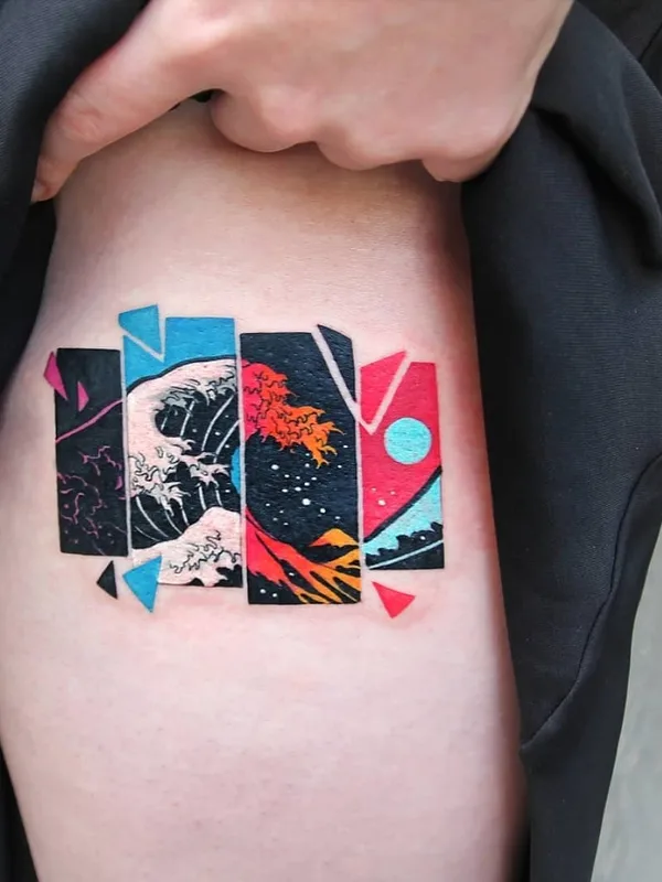 color japanese tattoo auf thigh #25809 | Tätowierer Polyc SJ / 상진