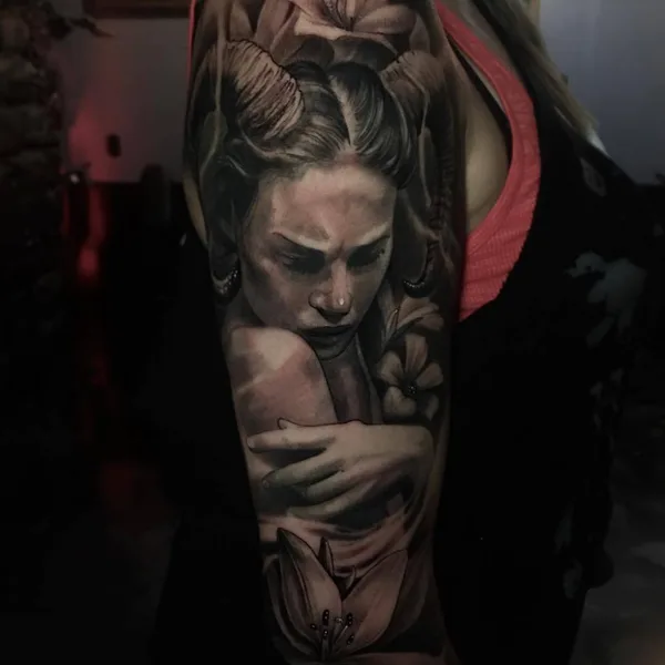 Horror tattoo by Danny Lepore