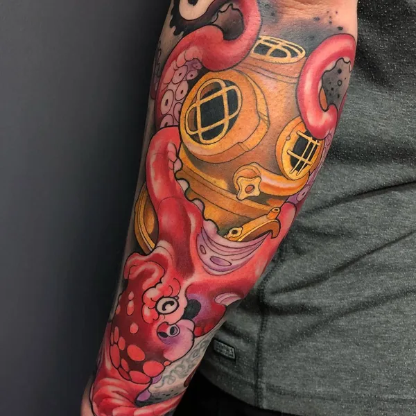 Neo Traditional tattoo by MOSH in Barcelona