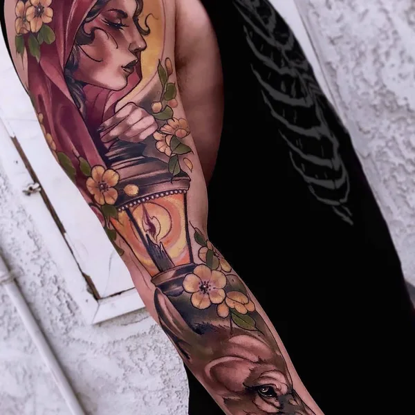 Neo Traditional tattoo by Matt Tischler
