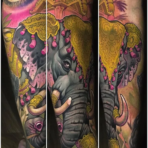 Нью Скул tattoo by Victor Chil in Barcelona