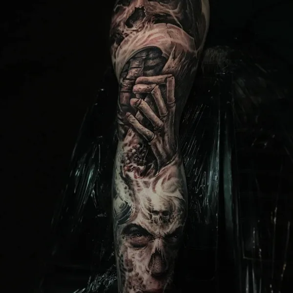 Horror tattoo by Danny Lepore