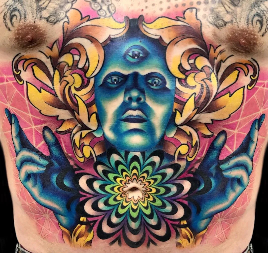 Bright and crazy surreal tattoos by Leonardo_tattoos