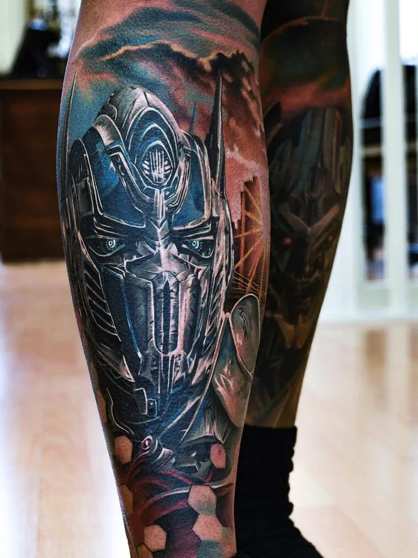 color photorealism tatouage sur calf #26917 | Artiste tatoueur Martin Sjöberg