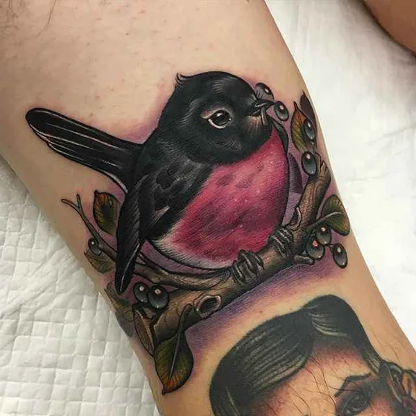 New School tattoo by Makkala Rose in Hamilton