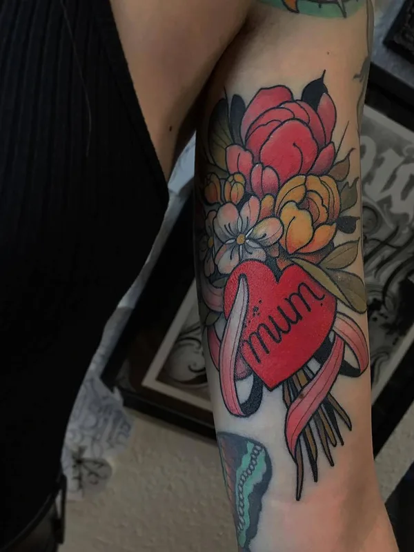 female color neo traditional Tatuagem em forearm #26627 | Tatuador Friedrich Übler